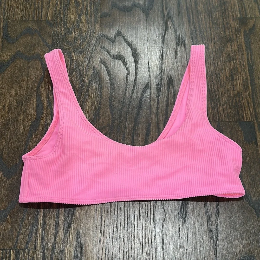 Frankie’s Bikinis Hot Pink Ribbed Bikini
